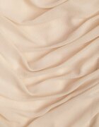 elsa.m by may Rochie Bej Midi Mulată din Plasă Decorată cu Drapaje Caelith