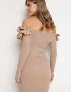 elsa.m by may Rochie Bejă Spaniolă Mini cu Volane Xerxeni