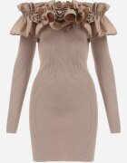elsa.m by may Rochie Bejă Spaniolă Mini cu Volane Xerxeni