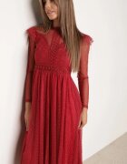 elsa.m by may Rochie Bordo cu Dantelă și Tul Nemila