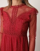 elsa.m by may Rochie Bordo cu Dantelă și Tul Nemila