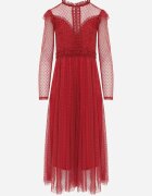 elsa.m by may Rochie Bordo cu Dantelă și Tul Nemila