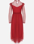 elsa.m by may Rochie Bordo cu Dantelă și Tul Nemila