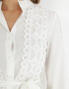 elsa.m by may Rochie Cămașă Albă cu curea legată și benzi ajurate Dimi