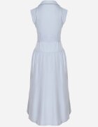 elsa.m by may Rochie Cămașă Albastră Decorată cu Curea Devikka
