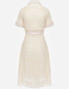 elsa.m by may Rochie cămașă Bej deschis Cu dantelă Cu cordon Ariata