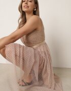 elsa.m by may Rochie Cloș Bej închis Din tul Cu dantelă Celila
