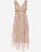 elsa.m by may Rochie Cloș Bej închis Din tul Cu dantelă Celila