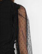 elsa.m by may Rochie Cloș Neagră cu Inserții Decorative din tul Revisa
