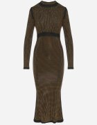 elsa.m by may Rochie Czarno-Aurie Maxi în Ținte Strălucitoare Sablette