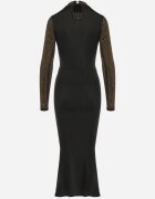 elsa.m by may Rochie Czarno-Aurie Maxi în Ținte Strălucitoare Sablette