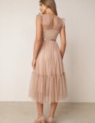 elsa.m by may Rochie de cocktail Bej cu bust din dantelă și fustă din tul Sleda