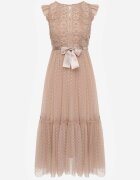 elsa.m by may Rochie de cocktail Bej cu bust din dantelă și fustă din tul Sleda