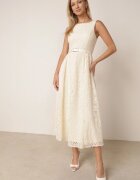 elsa.m by may Rochie de seară din dantelă cu vâscoză bumbac și curea Sabose Bej