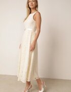 elsa.m by may Rochie de seară din dantelă cu vâscoză bumbac și curea Sabose Bej
