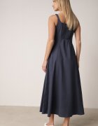 elsa.m by may Rochie Evazată Bleumarin cu bumbac vâscoză și nasturi Appeia