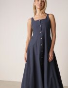 elsa.m by may Rochie Evazată Bleumarin cu bumbac vâscoză și nasturi Appeia