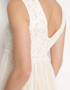 elsa.m by may Rochie Evazată Maxi Albă cu top dantelat și fustă din tul Gelivia