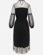 elsa.m by may Rochie Evazată Neagră de Tul cu Dantelă Llaudia