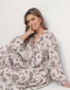 elsa.m by may Rochie Gri De Bumbac Evazată Florală Efadora