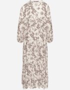 elsa.m by may Rochie Gri De Bumbac Evazată Florală Efadora