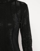 elsa.m by may Rochie Mini Mulată Neagră cu Strasuri Fixate