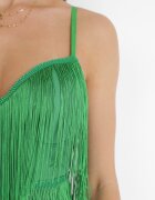 elsa.m by may Rochie Mini Verde cu bretele reglabile decorată cu franjuri Tristi