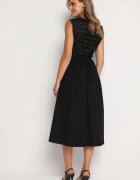 elsa.m by may Rochie Neagră Cintrată fără mâneci cu evazare și elastic în talie Vimareth