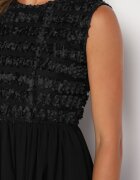 elsa.m by may Rochie Neagră Cintrată fără mâneci cu evazare și elastic în talie Vimareth