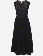 elsa.m by may Rochie Neagră Cintrată fără mâneci cu evazare și elastic în talie Vimareth