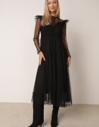 elsa.m by may Rochie neagră cu dantelă și tul Nemila