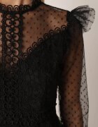 elsa.m by may Rochie neagră cu dantelă și tul Nemila