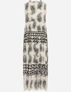 elsa.m by may Rochie Neagră de Viscoză Cloș cu Legătură cu Model Paisley Mreadia