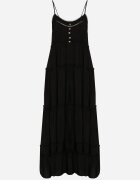 elsa.m by may Rochie Neagră din Vâscoză și Bumbac Cloș pe bretele Mimina