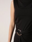 elsa.m by may Rochie Neagră Elegantă Taliată cu Decorațiune Metalică Aroos