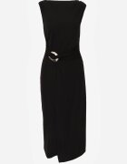 elsa.m by may Rochie Neagră Elegantă Taliată cu Decorațiune Metalică Aroos