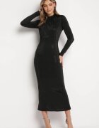 elsa.m by may Rochie Neagră Maxi cu Ținte Sclipitoare Sablette