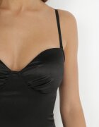 elsa.m by may Rochie Neagră Mulată din Satin Nakure