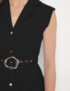 elsa.m by may Rochie Neagră tip cămașă cu curea Devikka