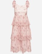 elsa.m by may Rochie Plisată Roz cu bretele cu elastic în talie Cerasea