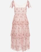 elsa.m by may Rochie Plisată Roz cu bretele cu elastic în talie Cerasea