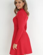 elsa.m by may Rochie roșie cu decupaj la decolteu cu zirconii și perle Vari