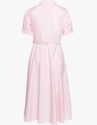 elsa.m by may Rochie Roz cu Dantelă și Curea Decorativă și Guler Gavridia
