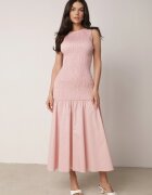 elsa.m by may Rochie Roz Încrețită Fără Mâneci cu Talie Joasă Natirea