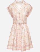 elsa.m by may Rochie Roz Viscoză cu croială tip cămașă cu curea cu cataramă Nitariela