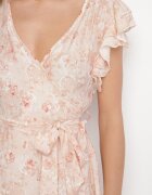 elsa.m by may Rochie Rozalie de bumbac cu croi asimetric cu volane și imprimeu floral Jommea