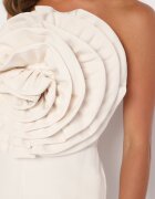 elsa.m by may Salopetă Bej fără Mâneci cu Aplicație Florală Mare și Buzunare Talemia