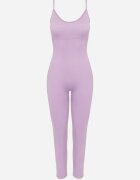 elsa.m by may Salopetă Elastică Mov Mulată Bodycon pe Bretele Subțiri Reglabile Xantella