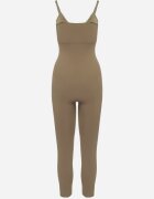 elsa.m by may Salopetă Elastică Mulată Bodycon Verde închis cu Bretele subțiri Reglabile Xantella