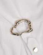 elsa.m by may Salopetă elegantă cu curea și cataramă decorativă și buzunare Iolaia Albă